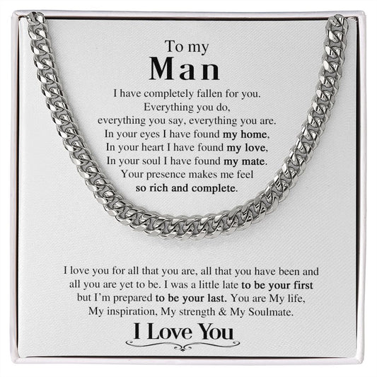 My Man | You are my home - Cuban Link Chain