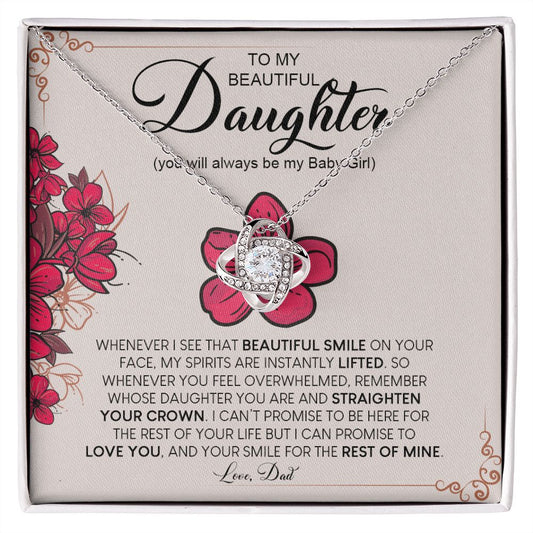 My Beautiful Daughter | Always be my baby girl - Love Knot Necklace